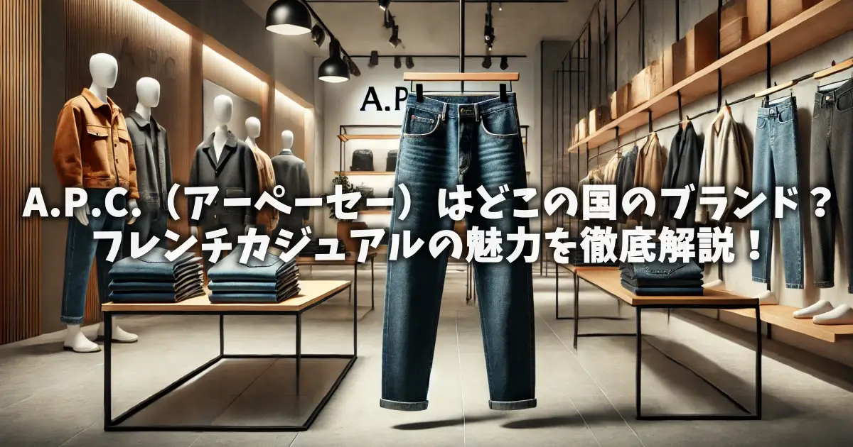 A.P.C.（アーペーセー）はどこの国のブランド？フレンチカジュアルの魅力を徹底解説！