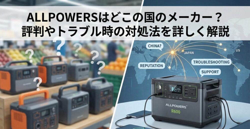 ALLPOWERSはどこの国のメーカー？評判やトラブル時の対処法を詳しく解説