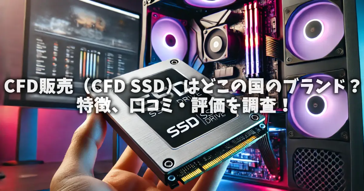 CFD販売（CFD SSD）はどこの国のブランド？特徴、口コミ・評価を調査！