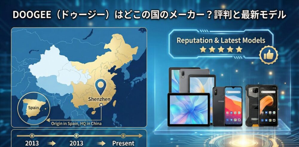 DOOGEE（ドゥージー）はどこの国のメーカー？評判と最新モデル