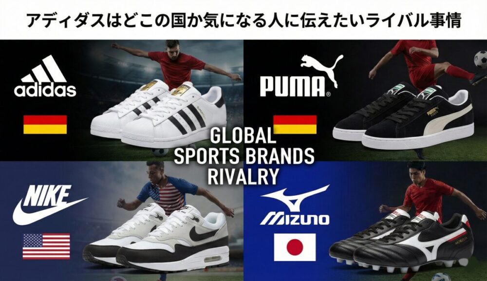 アディダスはどこの国か気になる人に伝えたいライバル事情