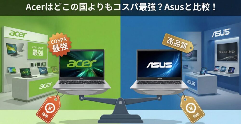 Acerはどこの国よりもコスパ最強？Asusと比較！