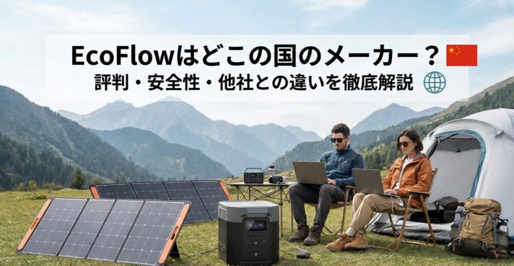 EcoFlow（エコフロー）はどこの国のメーカー？評判や安全性・他社との違いを徹底解説