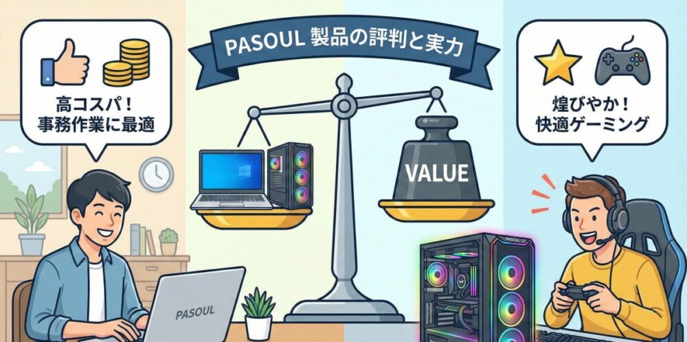 PASOULはどこの国の製品よりも高コスパ？ノートパソコンや煌の評判