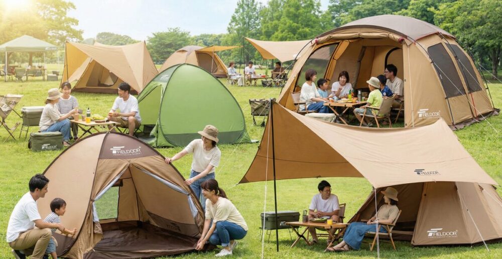FIELDOORはどこの国でも人気なテントを展開