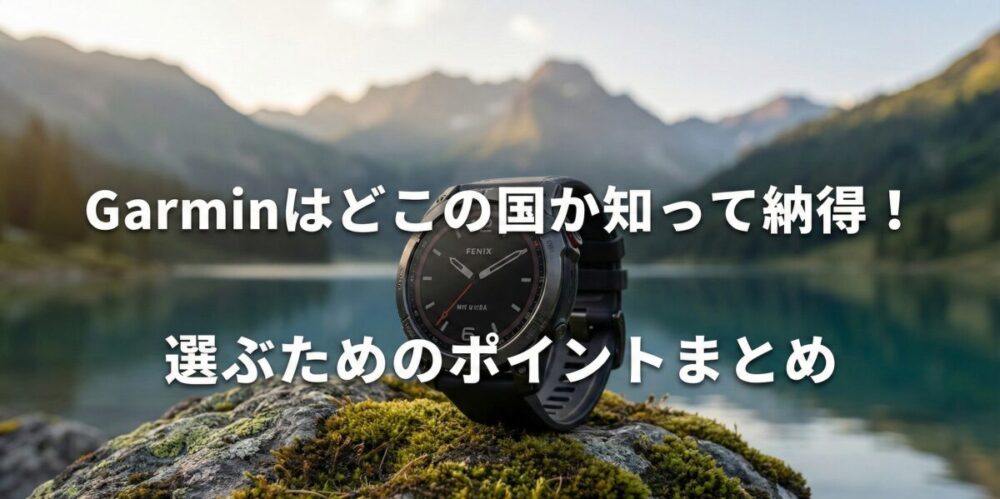 Garminはどこの国か知って納得！選ぶためのポイントまとめ