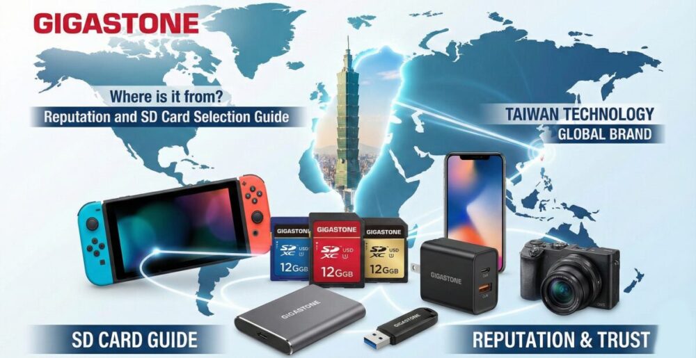 Gigastoneはどこの国のメーカー？評判からSDカードの選び方まで徹底解説