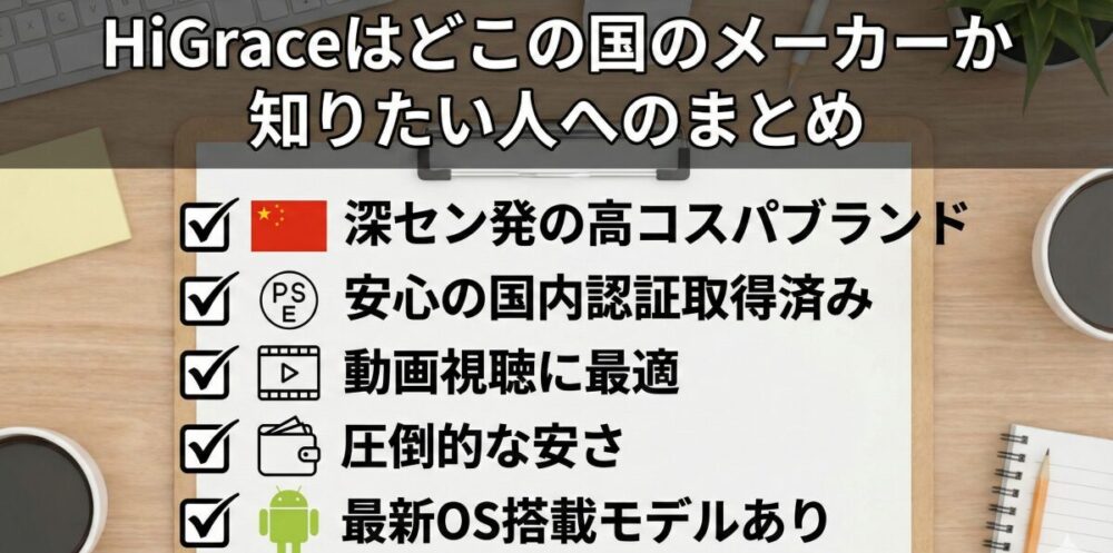 HiGraceはどこの国のメーカーか知りたい人へのまとめ