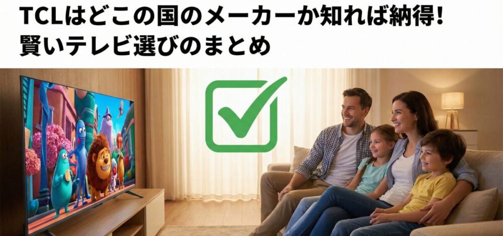 TCLはどこの国のメーカーか知れば納得！賢いテレビ選びのまとめ