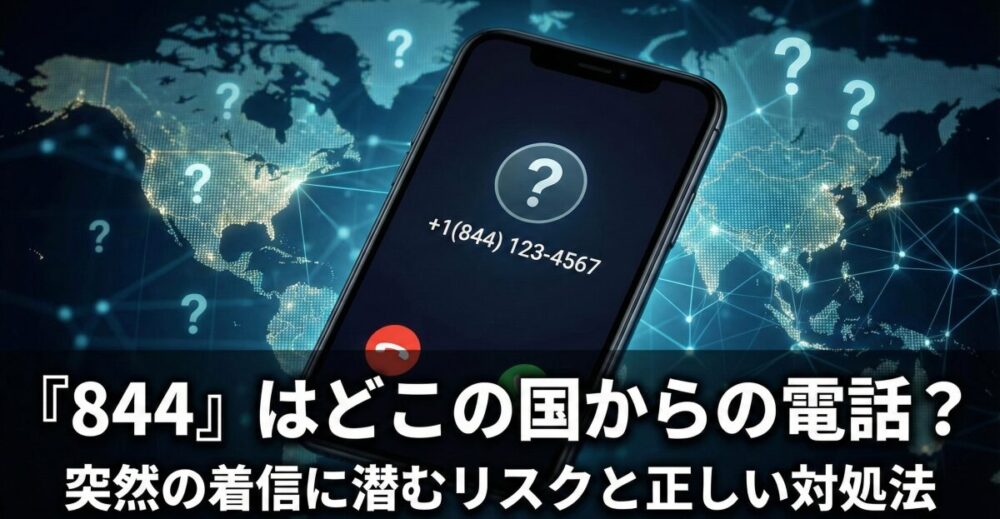 「844」はどこの国からの電話？突然の着信に潜むリスクと正しい対処法