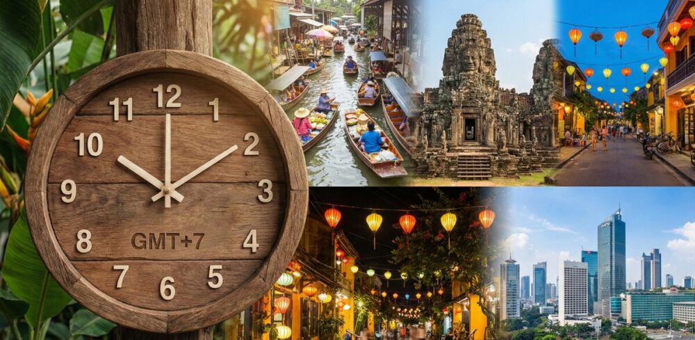 GMT 7がどこの国の標準時なのか具体的な地域と特徴