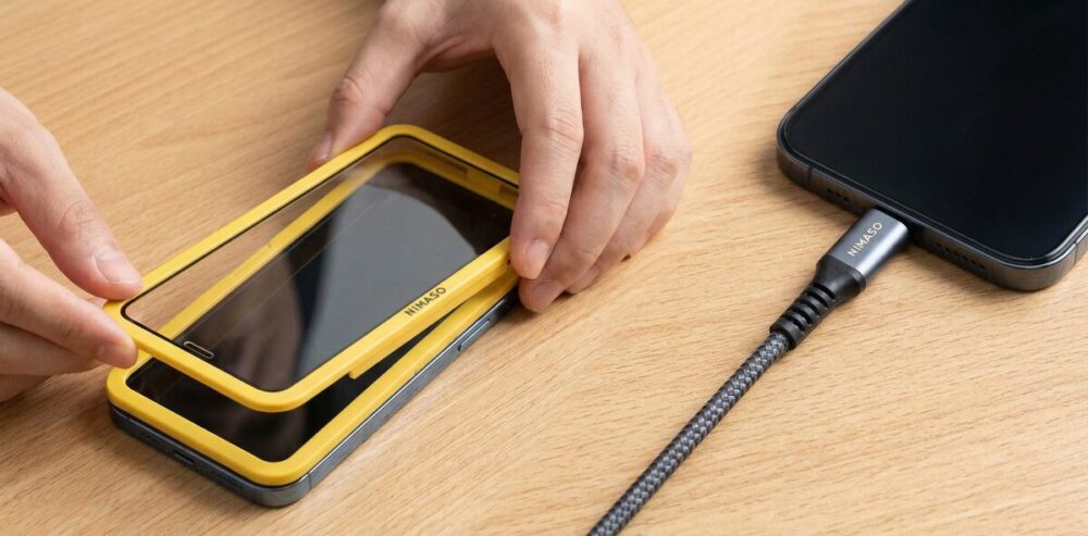 NIMASOの評判は本当に良い？ガラスフィルムやケーブルの使い心地