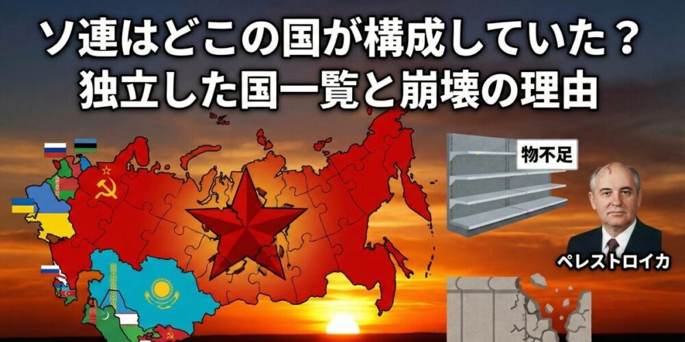 ソ連はどこの国が構成していた？独立した国一覧と崩壊の理由