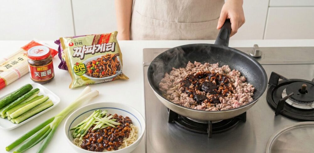 自宅で楽しむジャージャー麺はどこの国のレシピを参考にする？